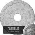 18 1/2x22OD x 3 7/8x22ID x 1x22P Hand-Painted Platinum Ceiling Medallion D27741