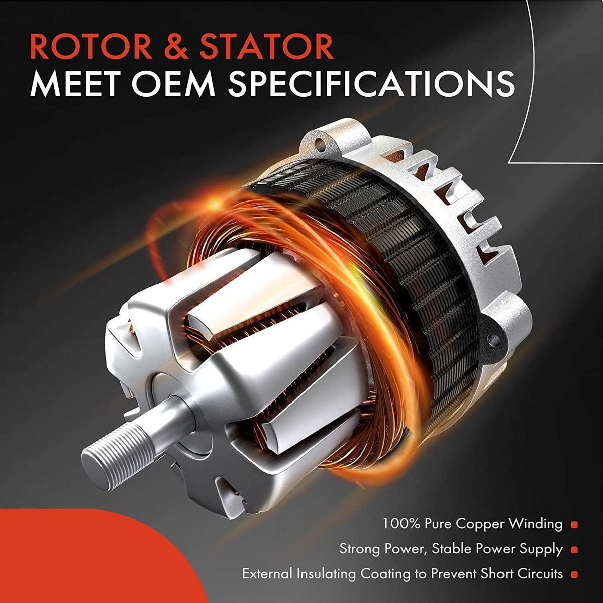 Alternator Compatible with Chevy Silverado 1500, Avalanche 1500, GMC Sierra 1500, Cadillac Escalade Y1321