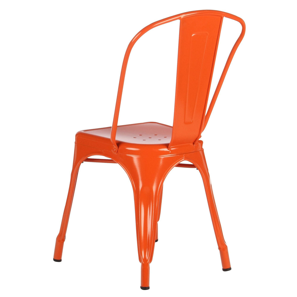 White Metal Tolix-Style Side Chair A168784