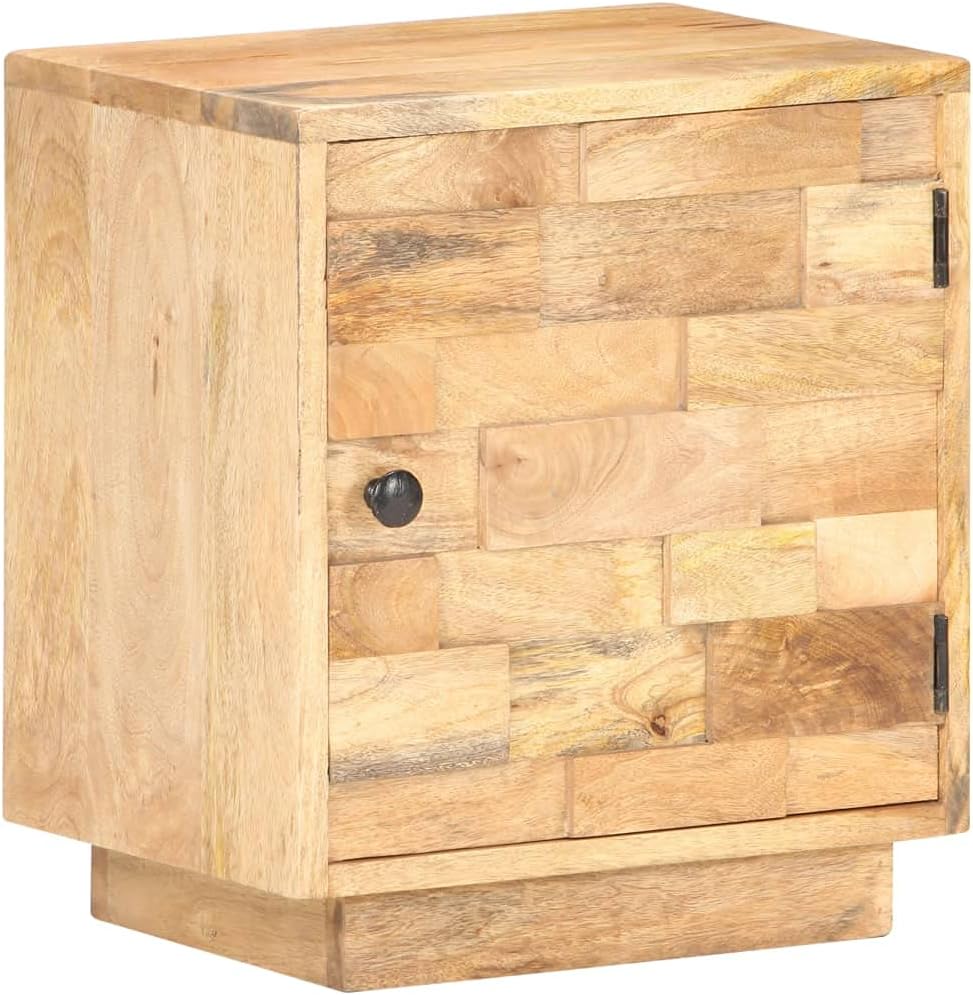 Solid Mango Wood Bedside Cabinet L7775