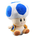 Blue Toad Plush Mushroom Toy 7'' T7089
