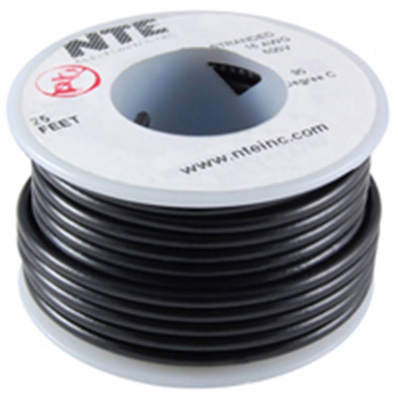 18 Gauge Stranded Hook Up Wire 600V Black C93242