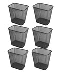 Black Wire Mesh Wastebasket Set of 6 P225491