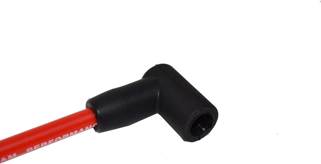 Red 8.0mm Spark Plug Wires & 45K Volt Coil Distributor W396