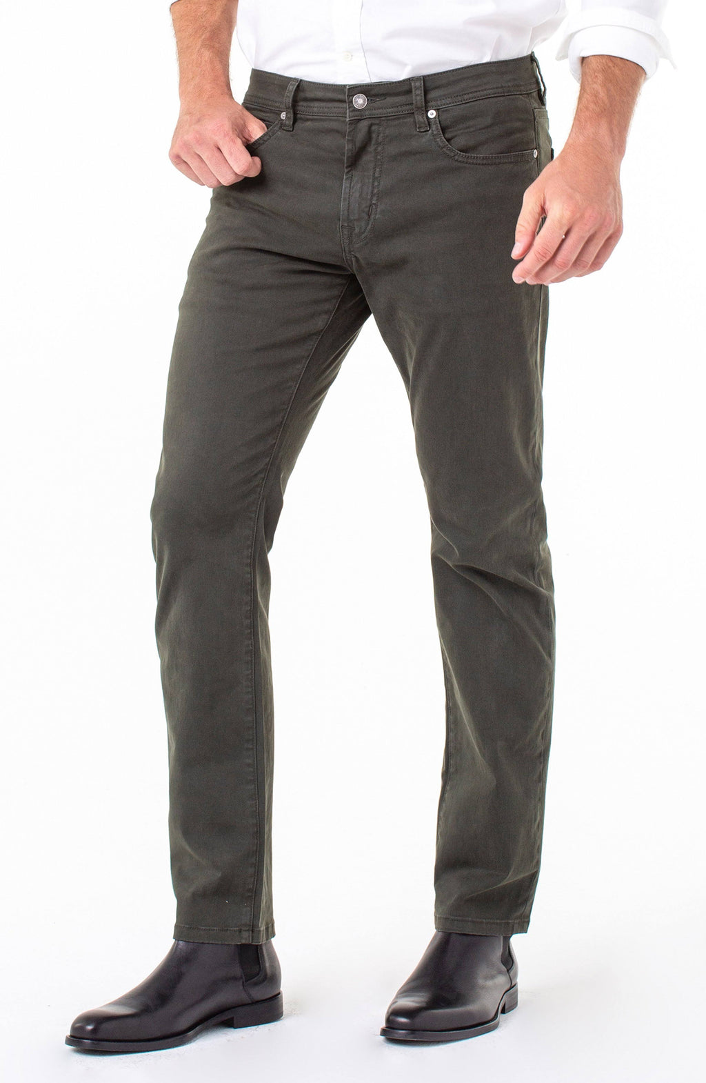 Relaxed Straight Twill Pants, Size 38, 34x22 Inseam, Sand D741685