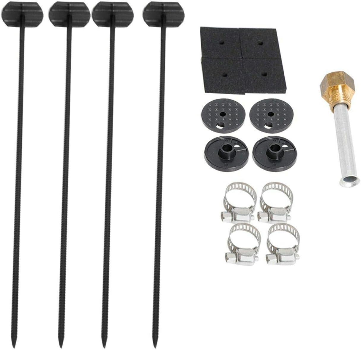 6 Row Transmission Cooler Aluminium Radiator Remote Oil Cooler with 10" Cooling Fan Mounting Kit Pack of 2 G44535