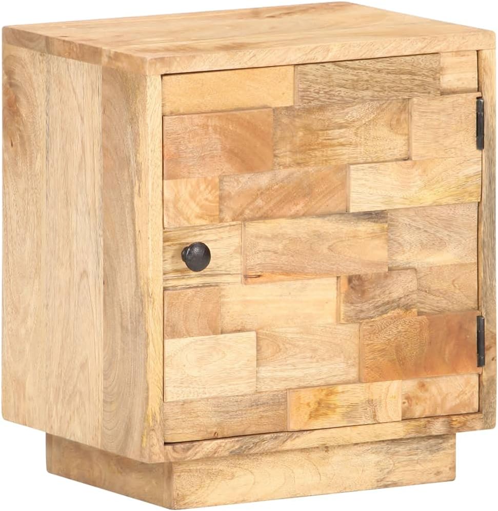 Solid Mango Wood Bedside Cabinet L7775