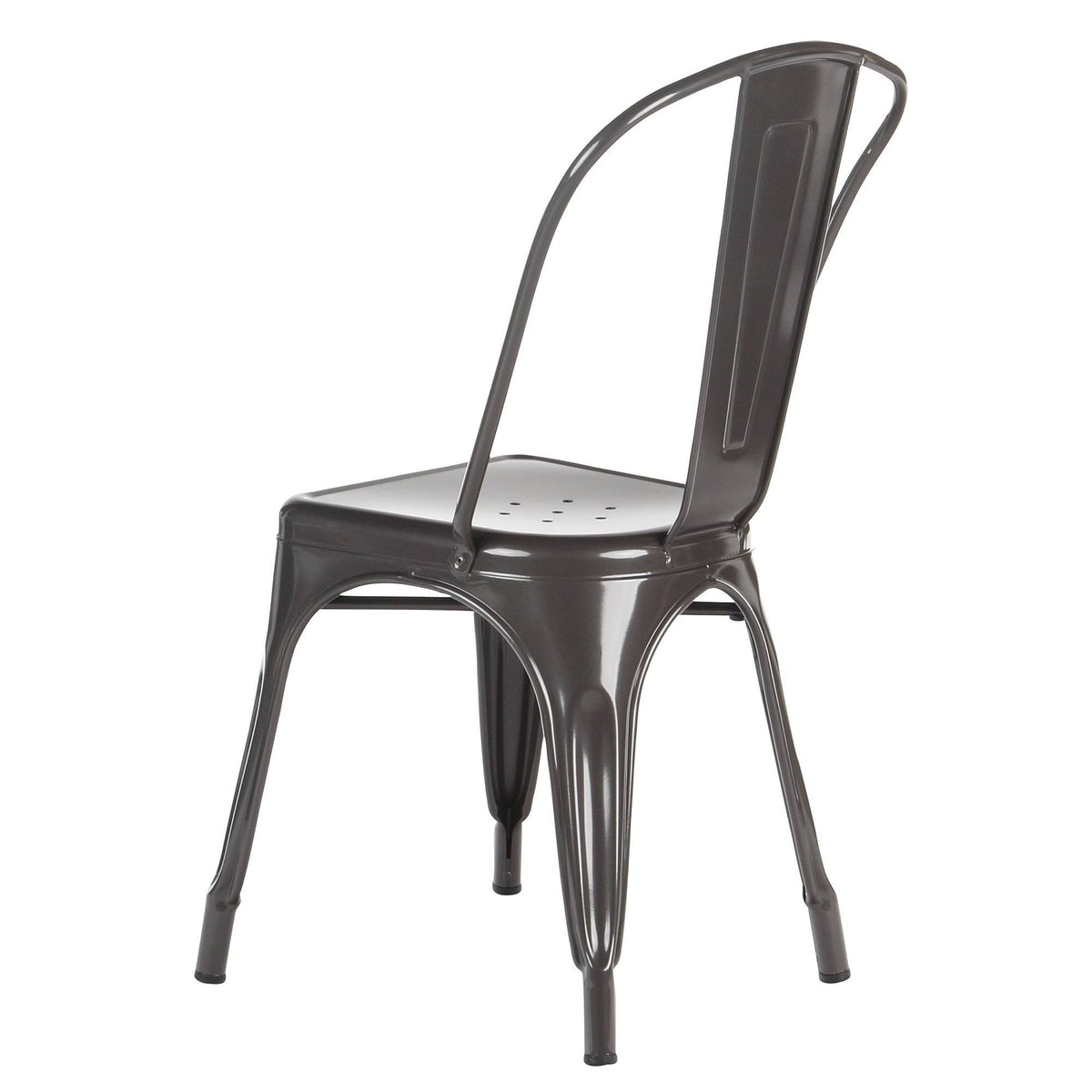 White Metal Tolix-Style Side Chair A168784