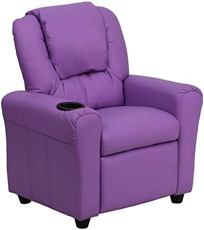 27" Tall Wood Framed Vinyl Kid's Recliner L5384