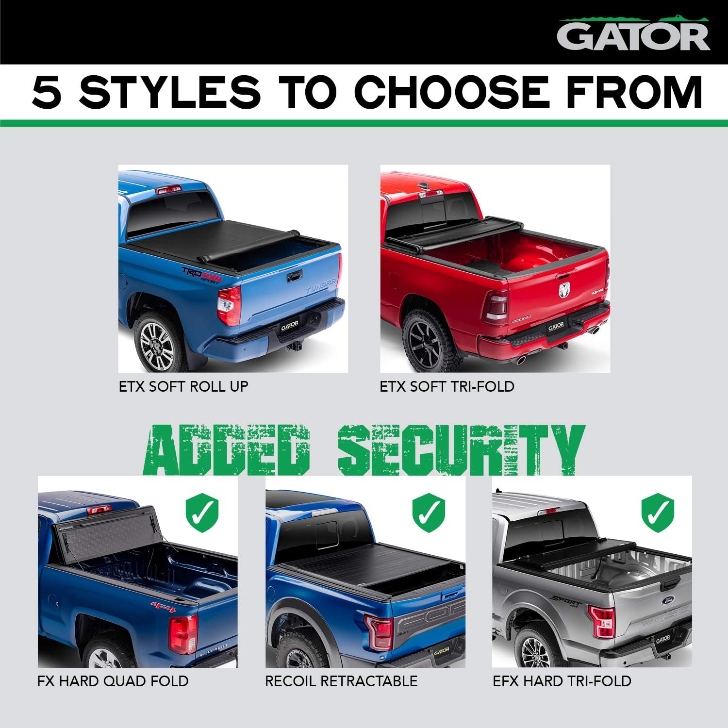 Soft Tri-Fold Truck Bed Tonneau Cover for 8' 2" Bed A3745