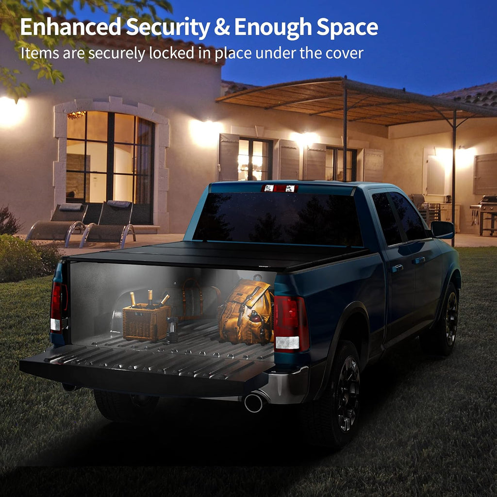 Hard Tri-fold Truck Bed Tonneau Cover for 2009-2022 Dodge Ram 1500, 5.6 ft Bed A994305