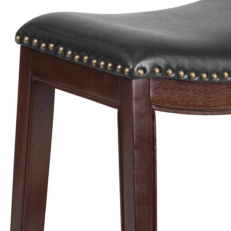 Cappuccino Wood Counter Height Stool W2492