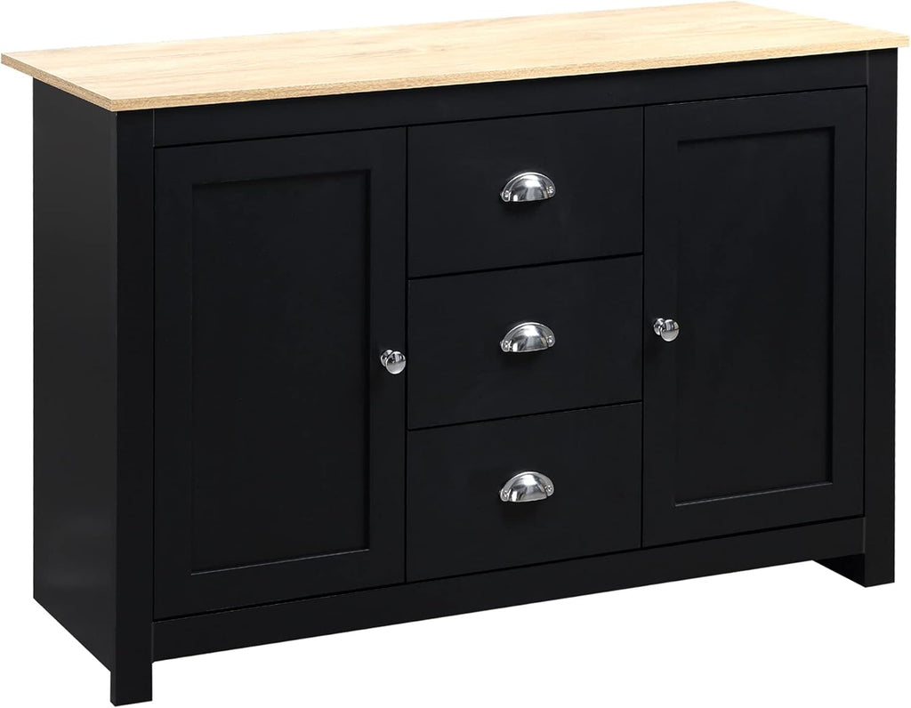 White Kitchen Sideboard with 3 Drawers K323128