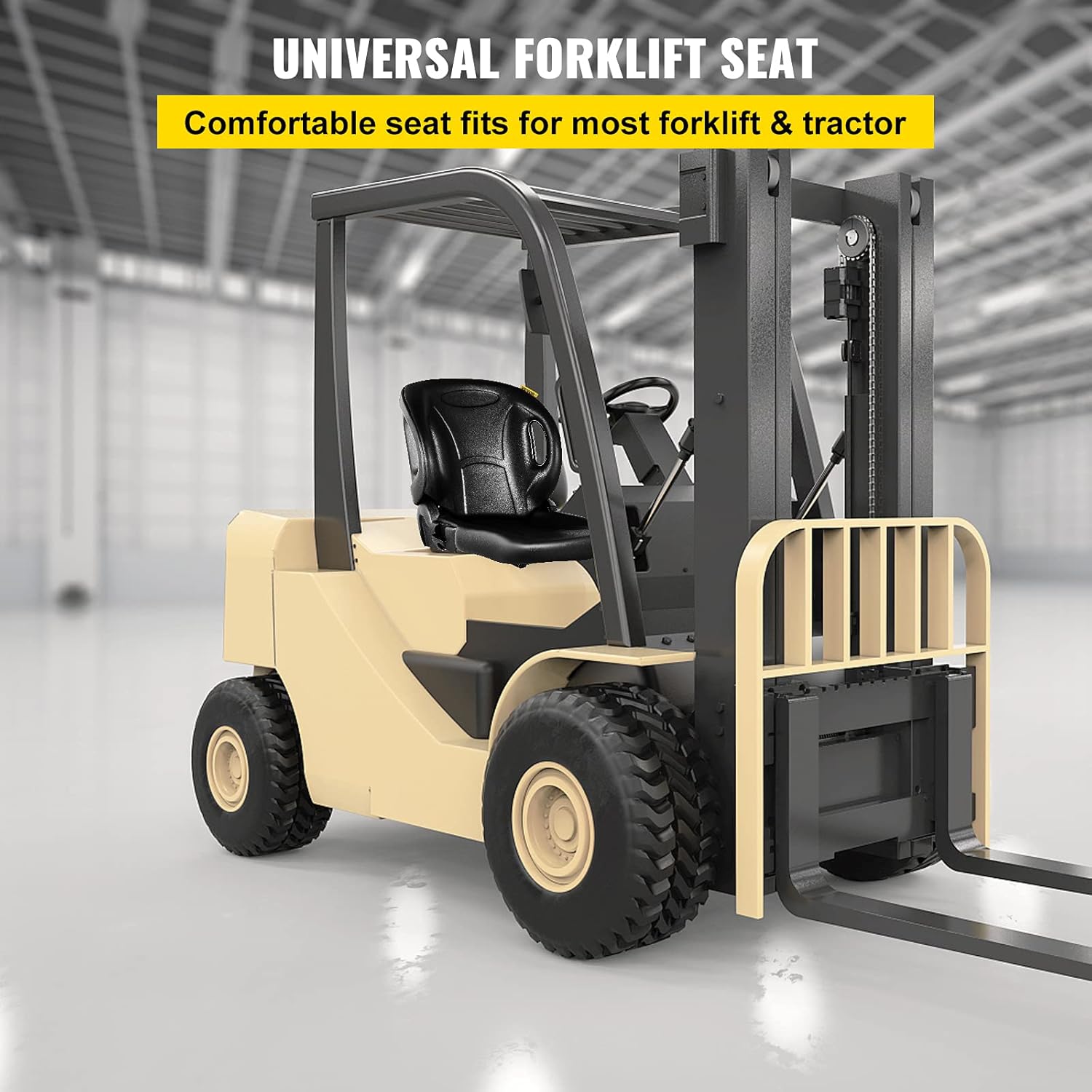 Forklift Seat with Seat Switch and Back Seat Organizer O458