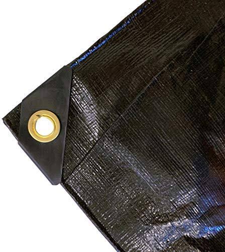 Heavy Duty 6 oz. Black Poly Tarp E49357