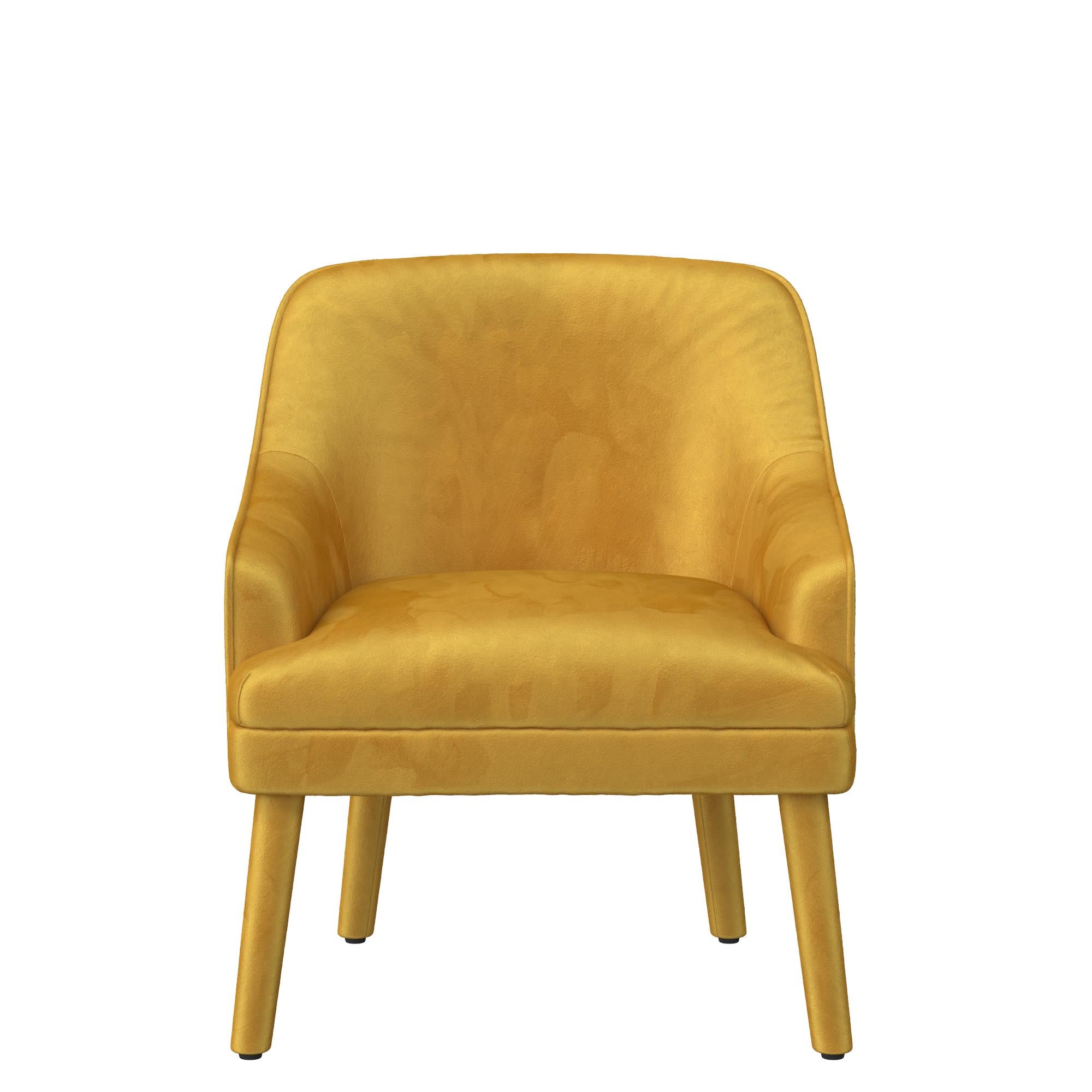 Mustard Velvet Upholstered Accent Chair X940