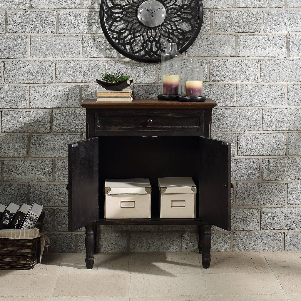 White Wood Accent Cabinet N5093