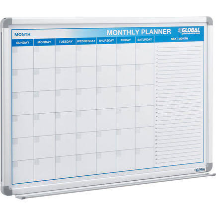 Magnetic Dry Erase Calendar Board 36 x 24 in. G154