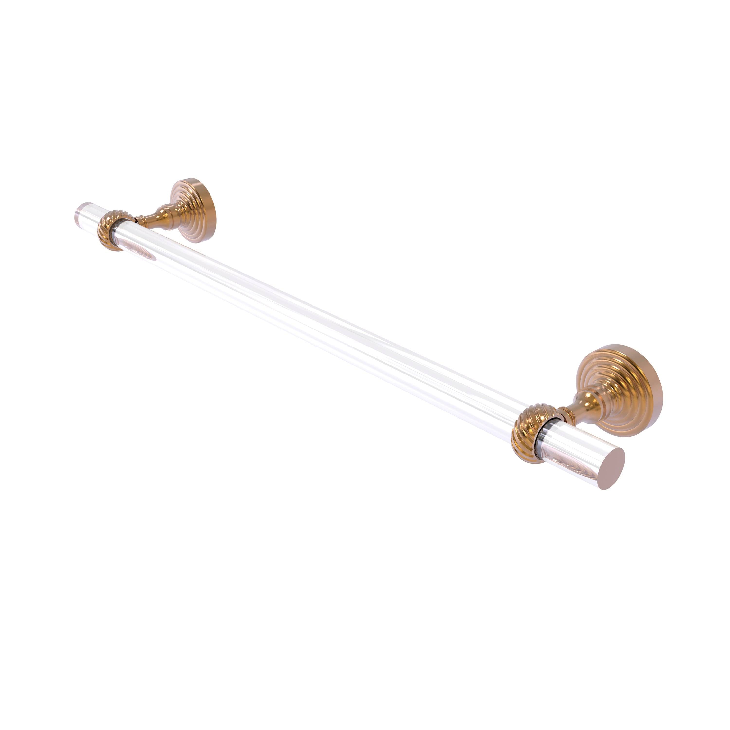 24 in. Brushed Bronze Towel Bar with Twisted Accents C83247