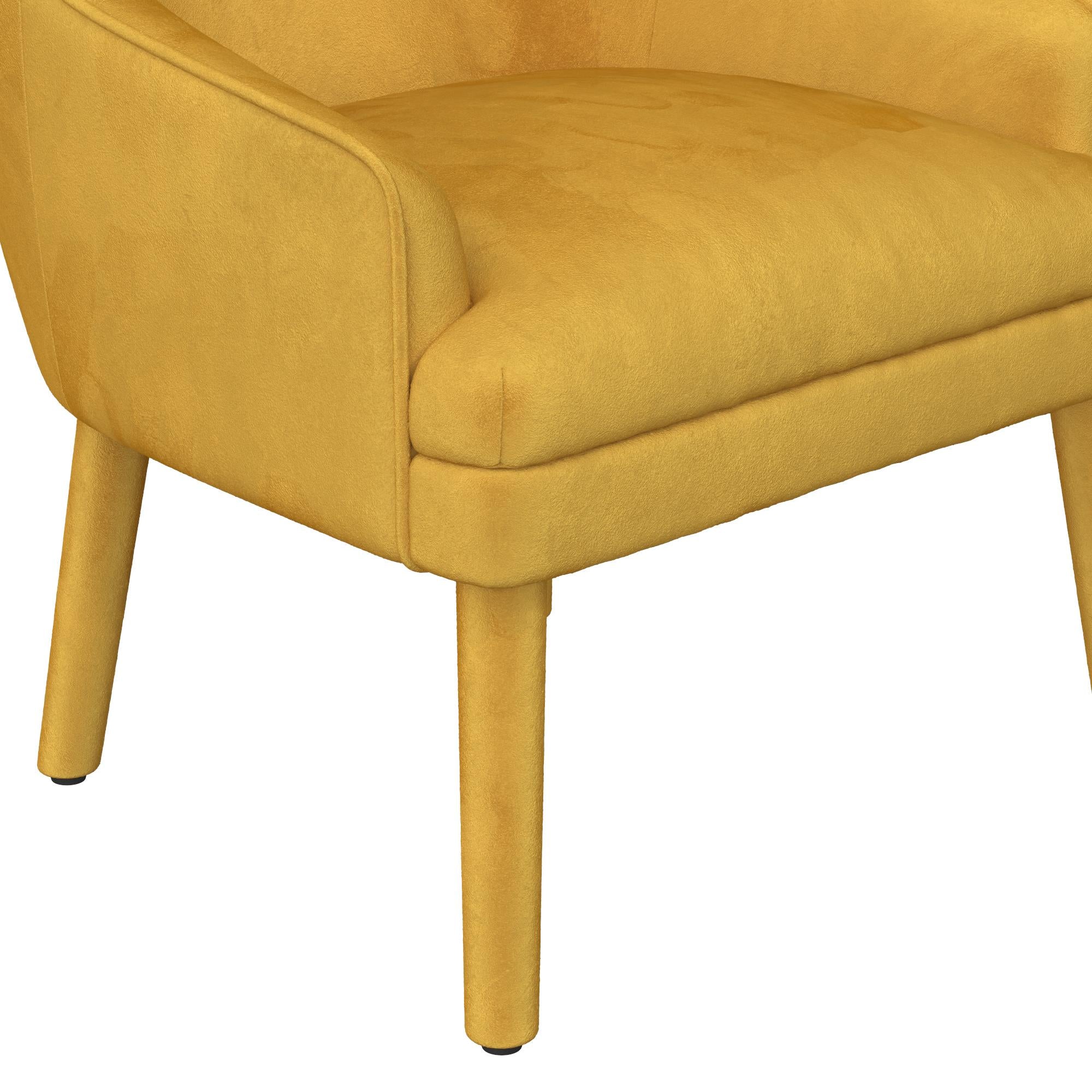 Mustard Velvet Upholstered Accent Chair X940