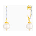 Pearl & Diamond Semi Hoop Earrings M58508