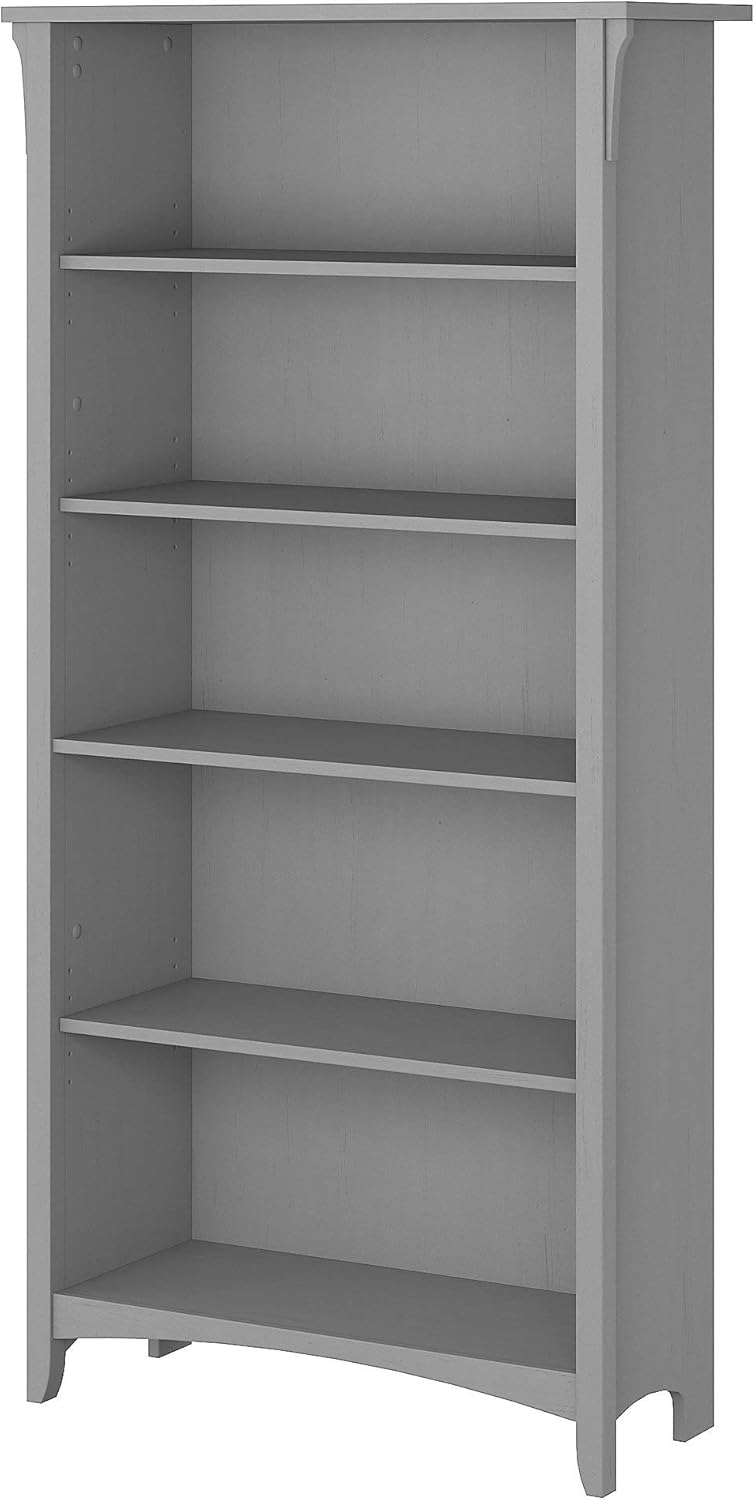 Antique White 5 Shelf Bookcase T9819