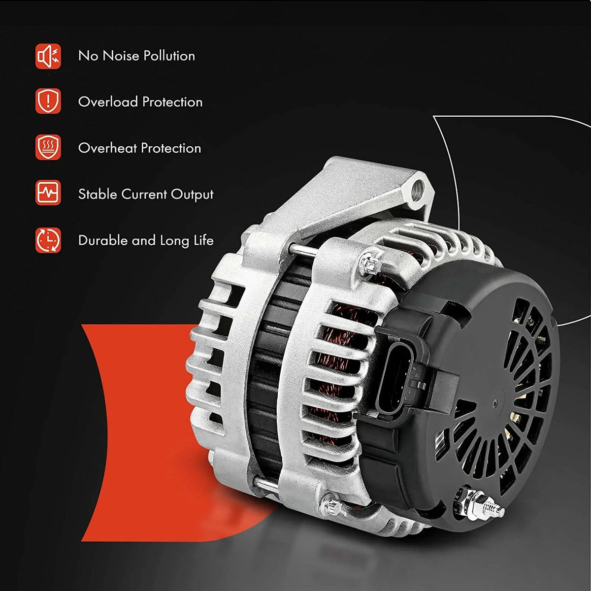 Alternator Compatible with Chevy Silverado 1500, Avalanche 1500, GMC Sierra 1500, Cadillac Escalade Y1321