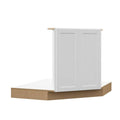 Corner Sink Base Kitchen Cabinet in White T133