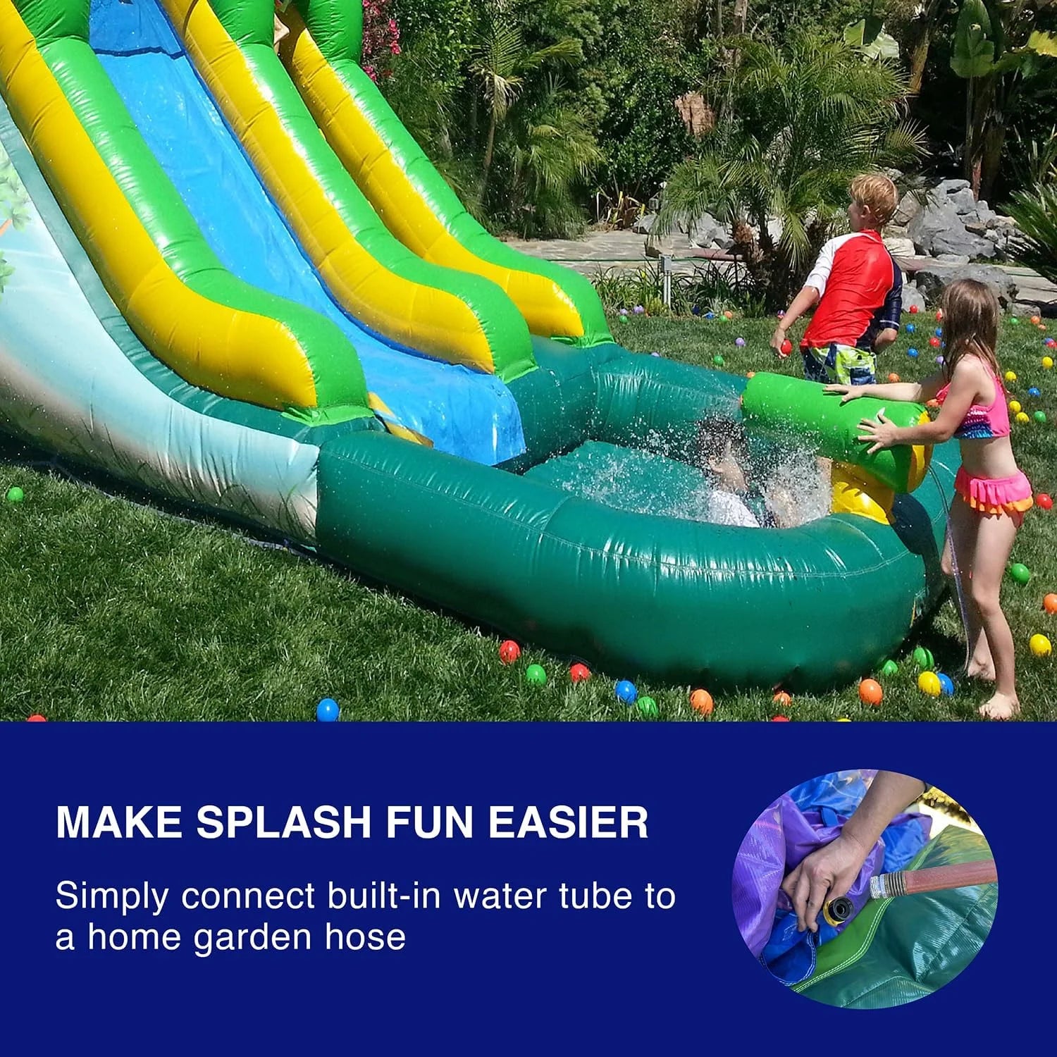Inflatable Slide with Splash Pool J7459