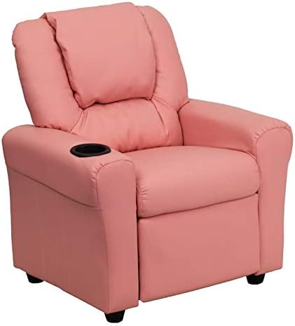27" Tall Wood Framed Vinyl Kid's Recliner L5384