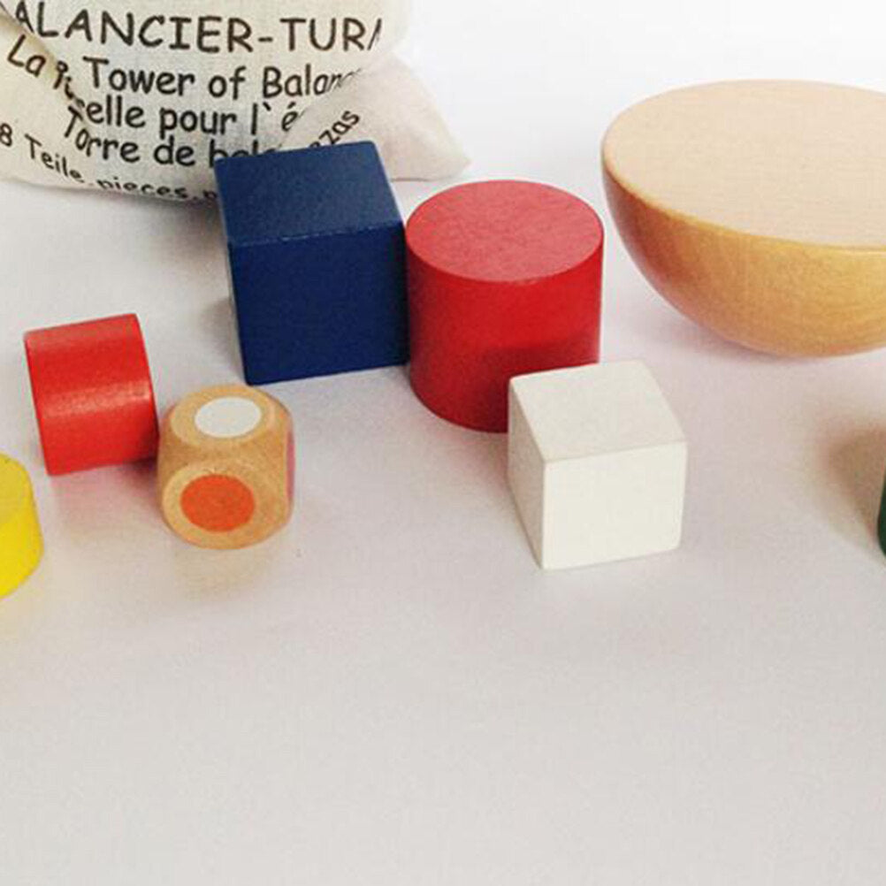 Wooden Hemisphere Balancing Games Stackable Building Blocks Set D7574