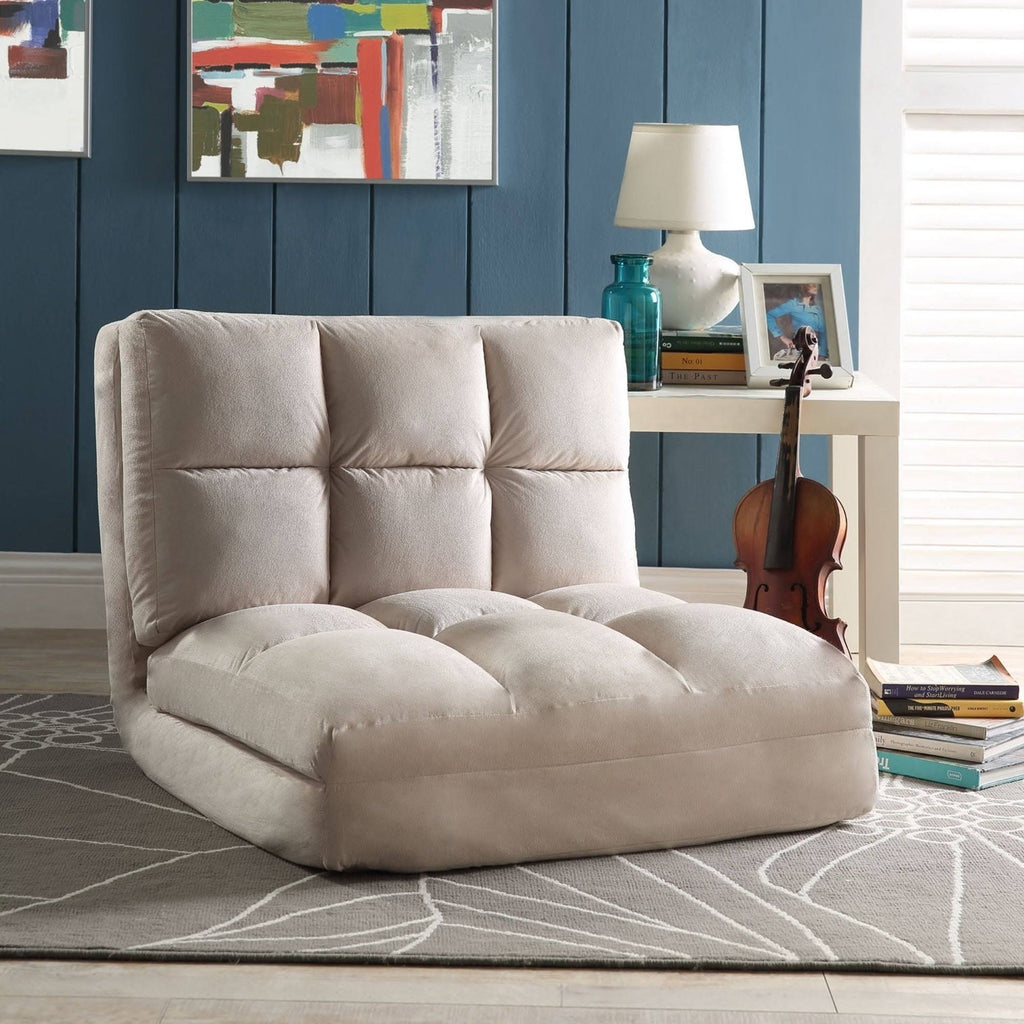 Purple Microsuede 5-Position Convertible Flip Chair Sleeper U750