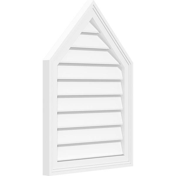 Peaked Top Surface Mount PVC Gable Vent H4612