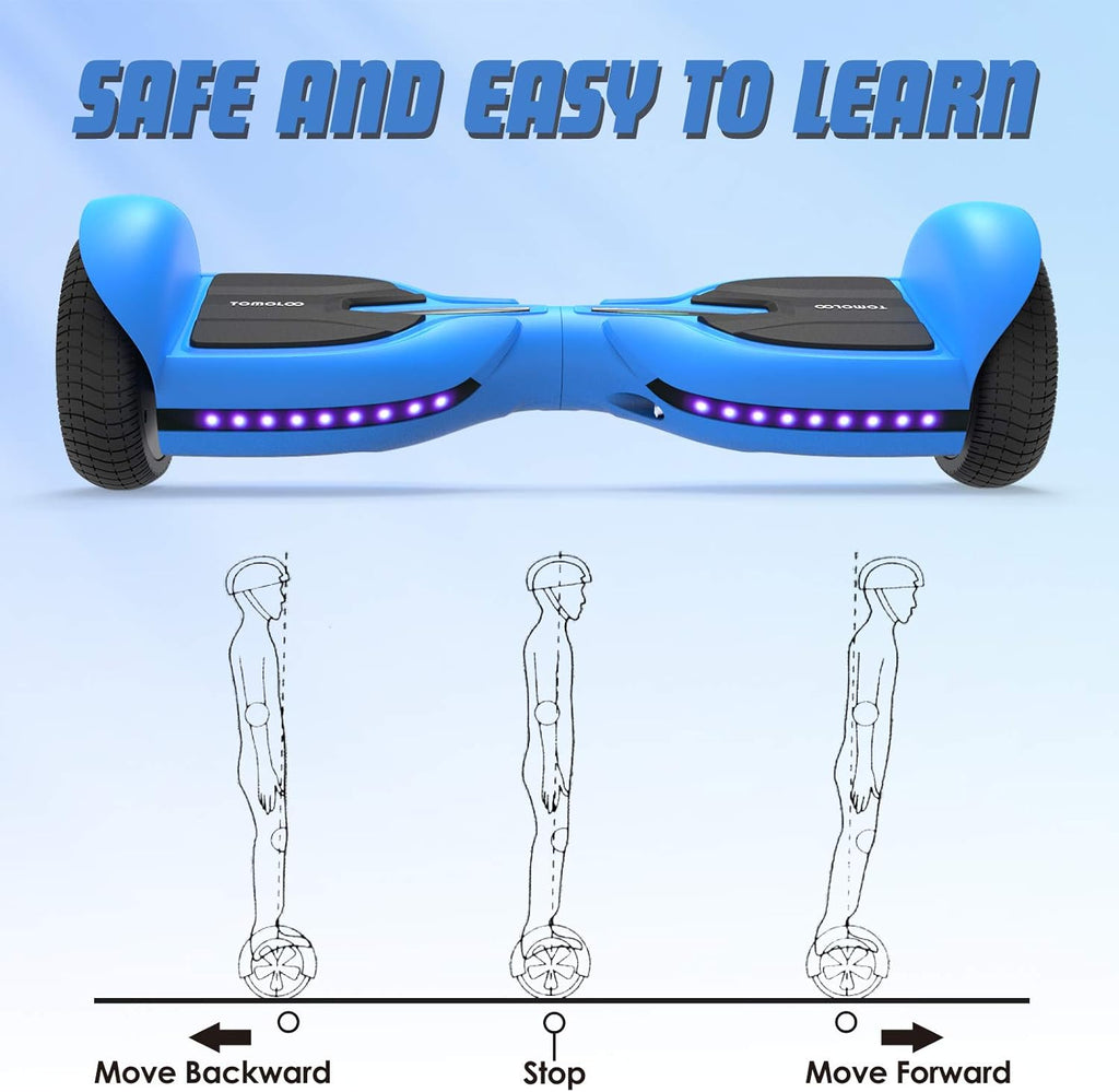 6.5 Inch Two-Wheel Hoverboard with Bluetooth and Lights O473930