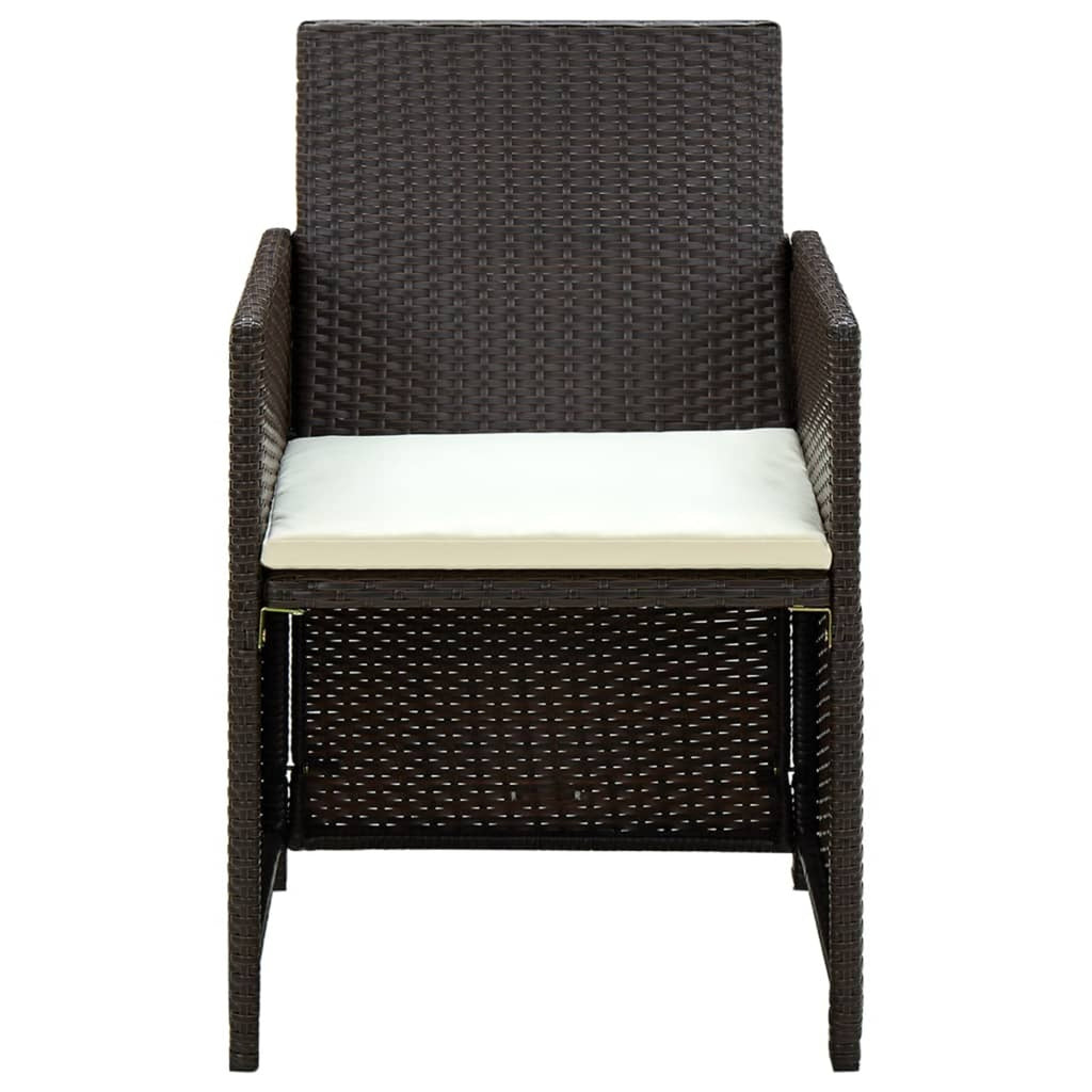 4 Piece Poly Rattan Outdoor Sectional Sofa Set with Coffee Table R578385