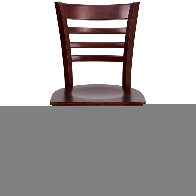 Mahogany Wood Ladder Back Restaurant Chair X4938