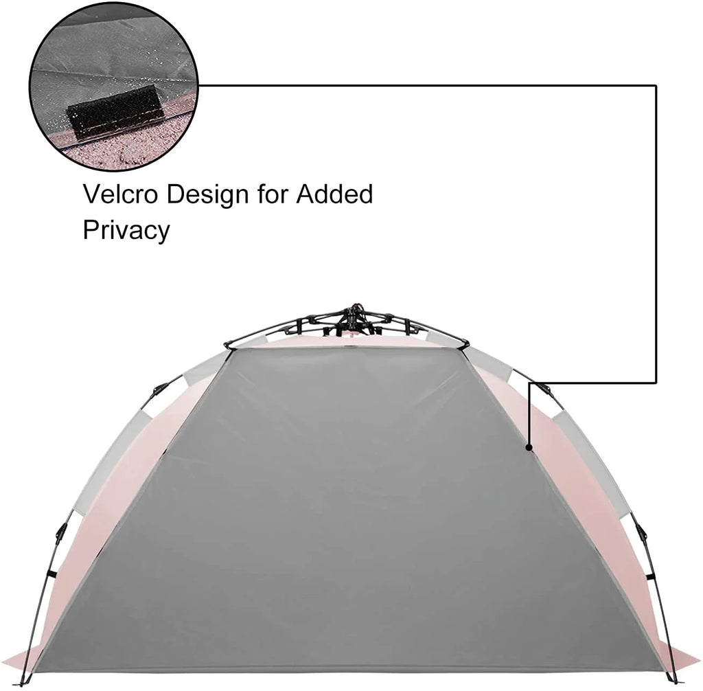 Pink 4 Person Beach Tent with Carrying Bag N951