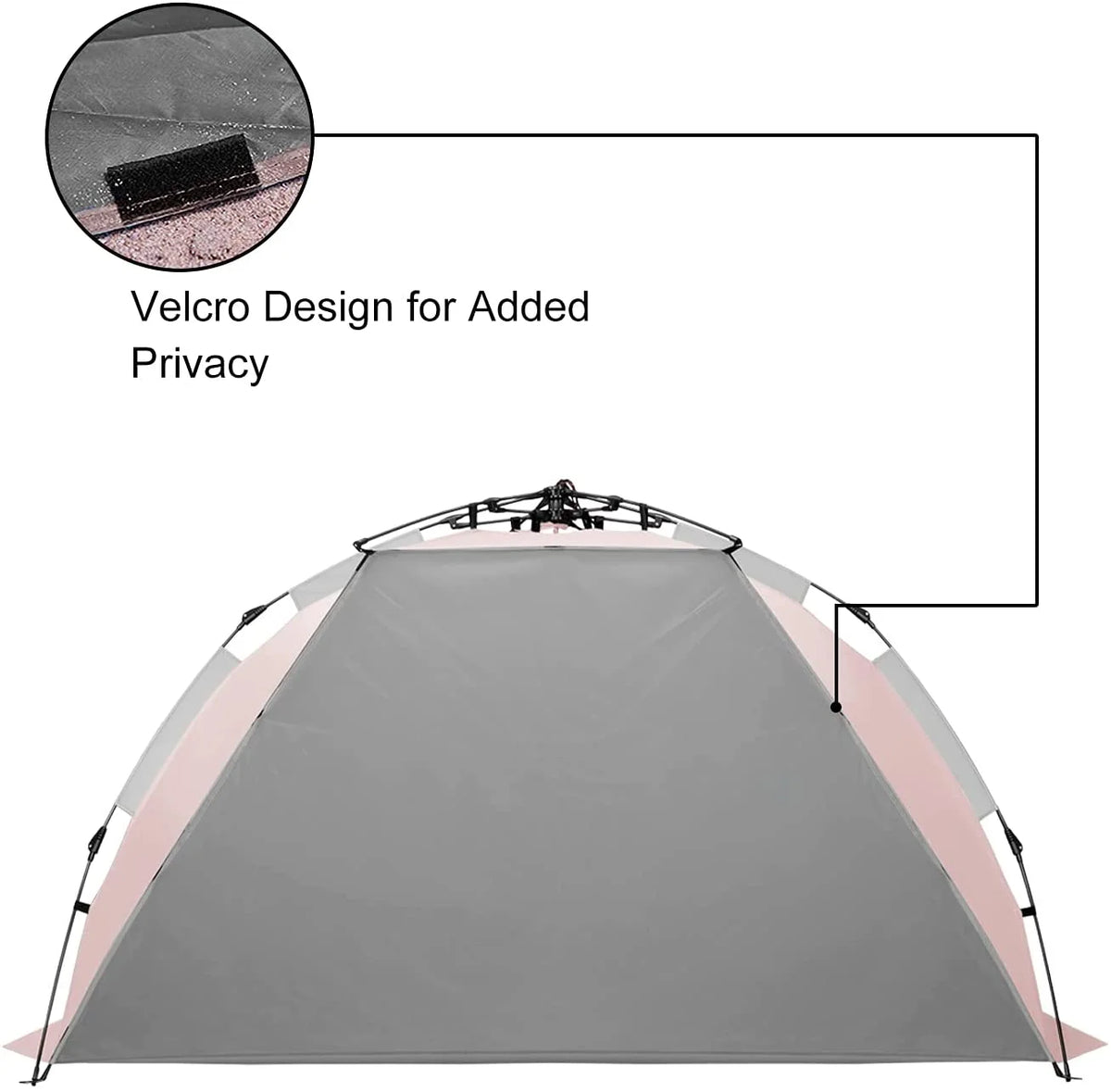 Pink 4 Person Beach Tent with Carrying Bag N951