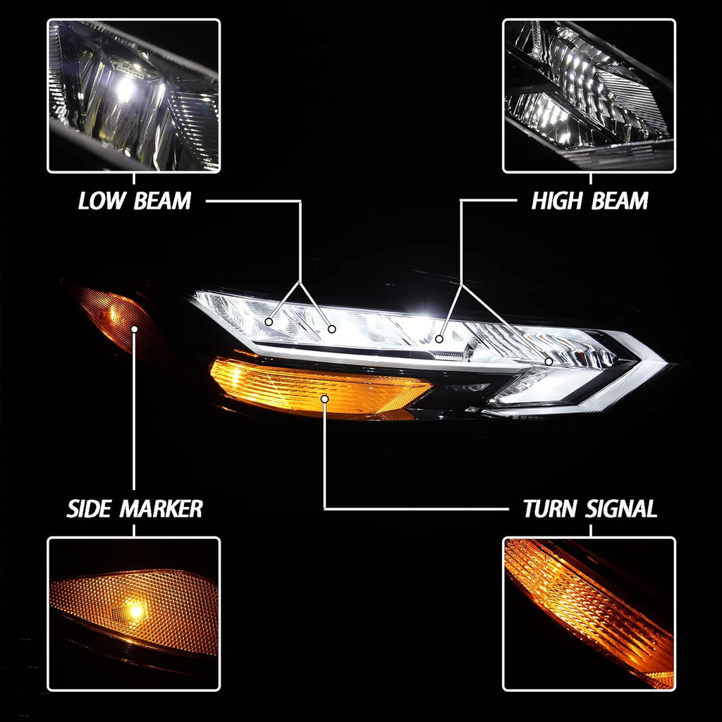 Passenger Side LED Headlight Assembly for 2020 2021 2022 Nissan Sentra SR K9738