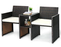 Rattan Loveseat Patio Conversational Set U7049
