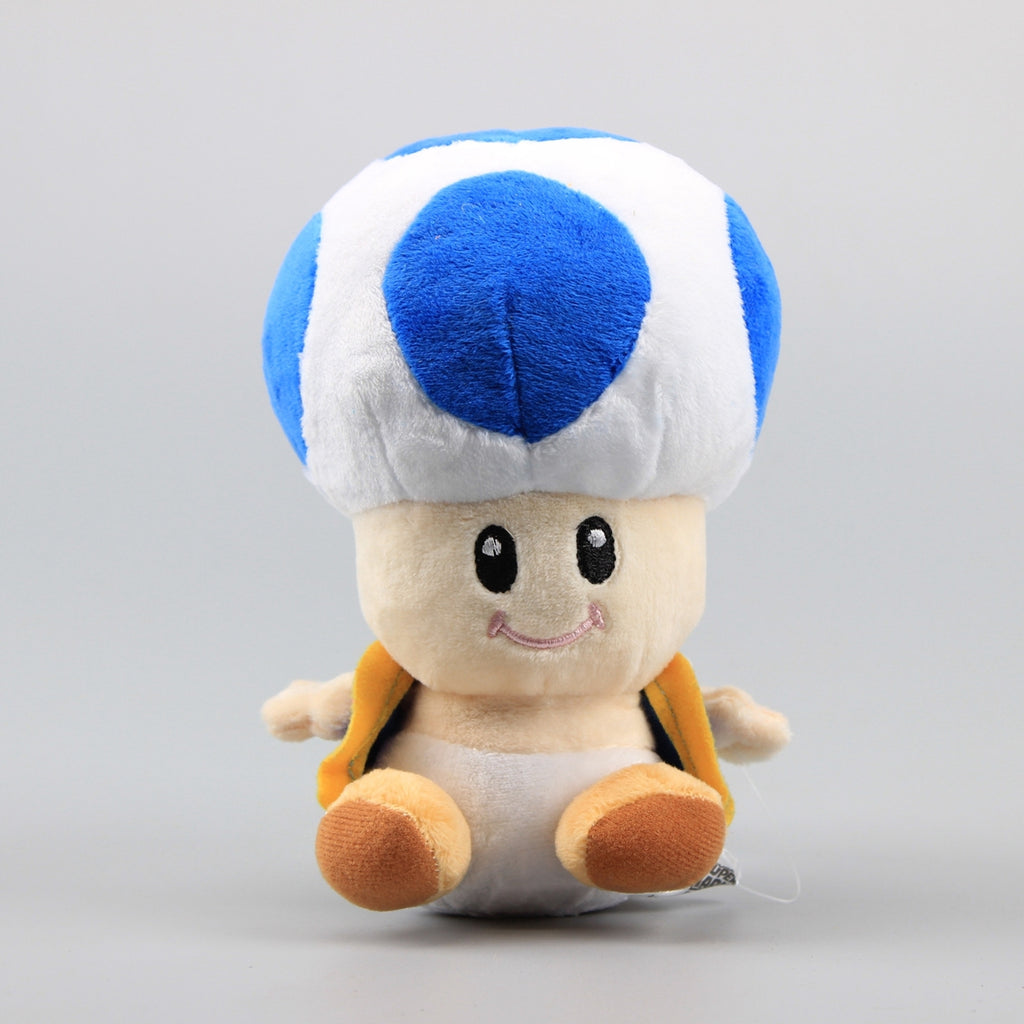 Blue Toad Plush Mushroom Toy 7'' T7089