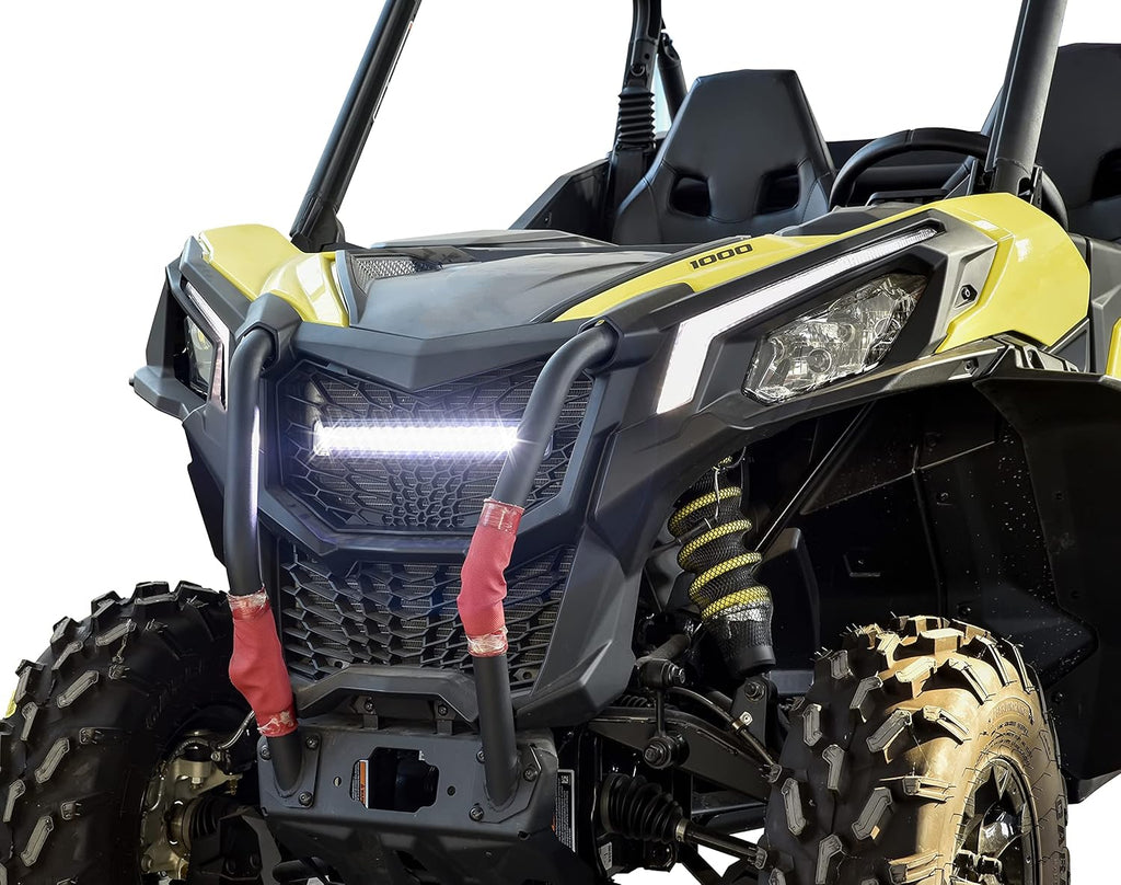Front Mesh Grille with LED Light Bar for Can-Am Maverick Trail Sport Max 2018-2021 Y645930