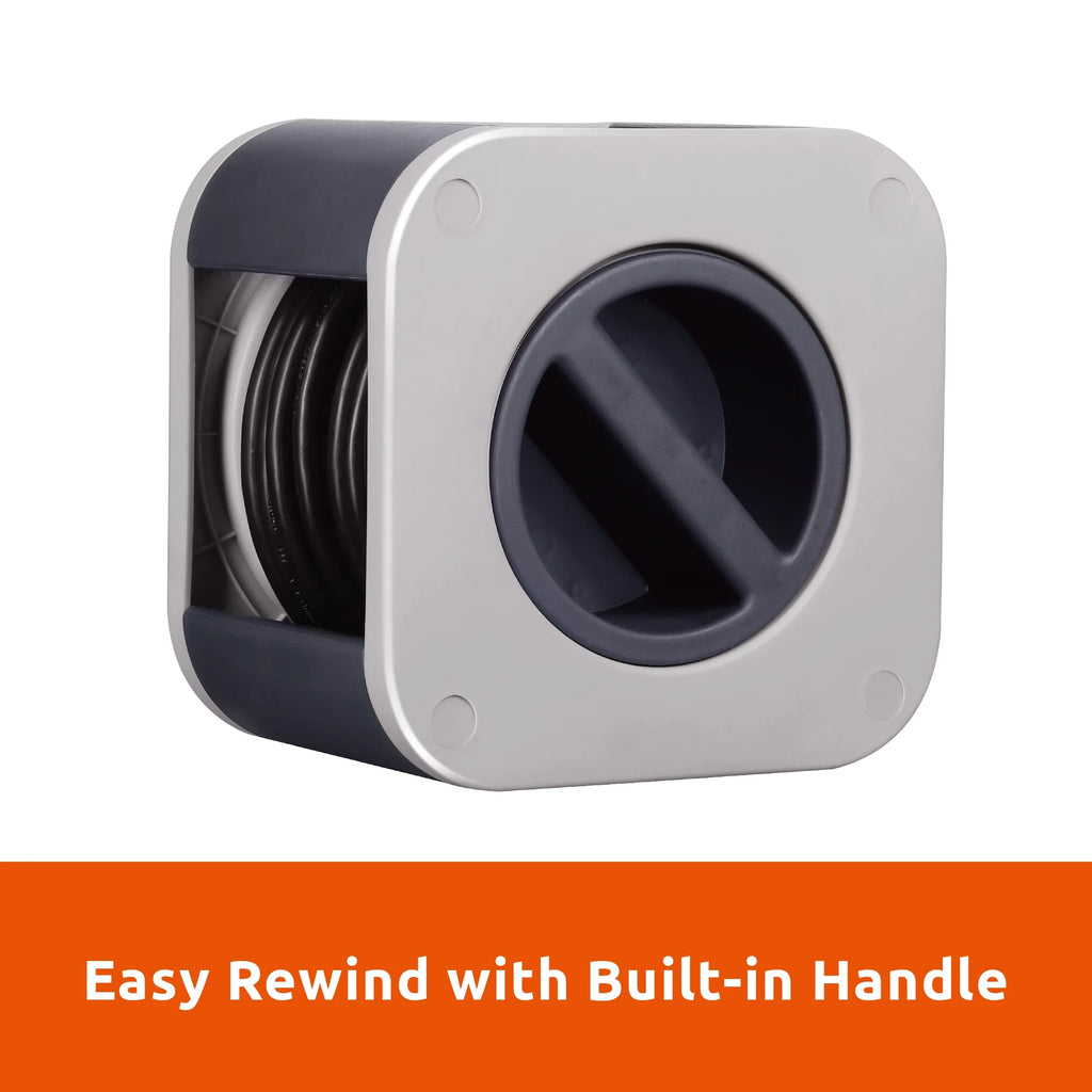 Cord Reel 25 ft Extension Cord with 3 Power Outlets and 2 USB Ports R796