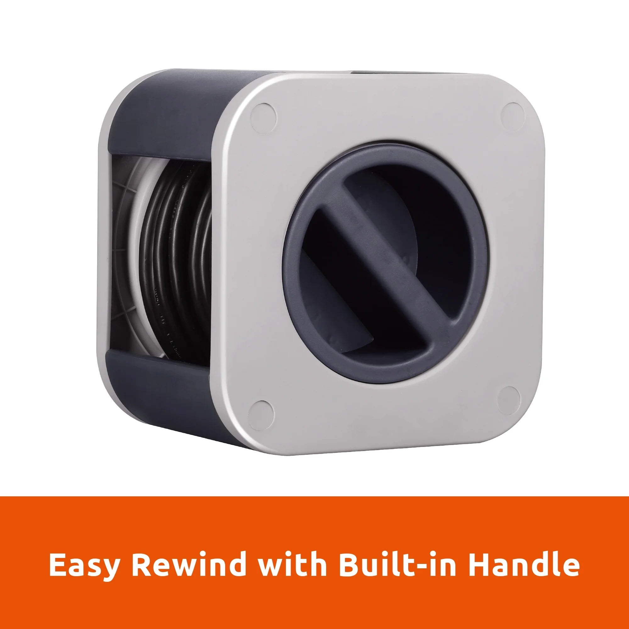 Cord Reel 25 ft Extension Cord with 3 Power Outlets and 2 USB Ports R796