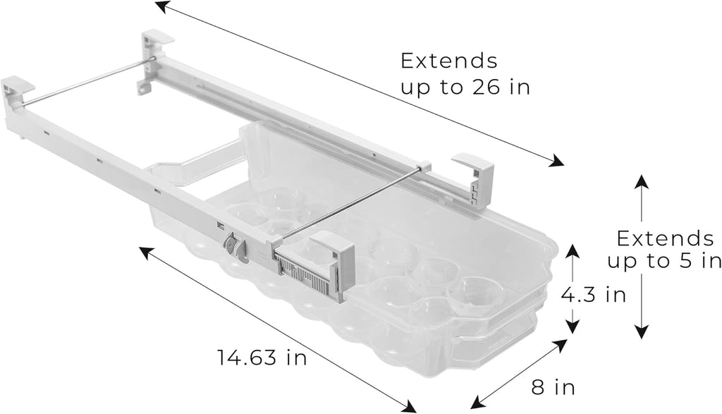 Clear Plastic Egg Drawer Set of 2 G218