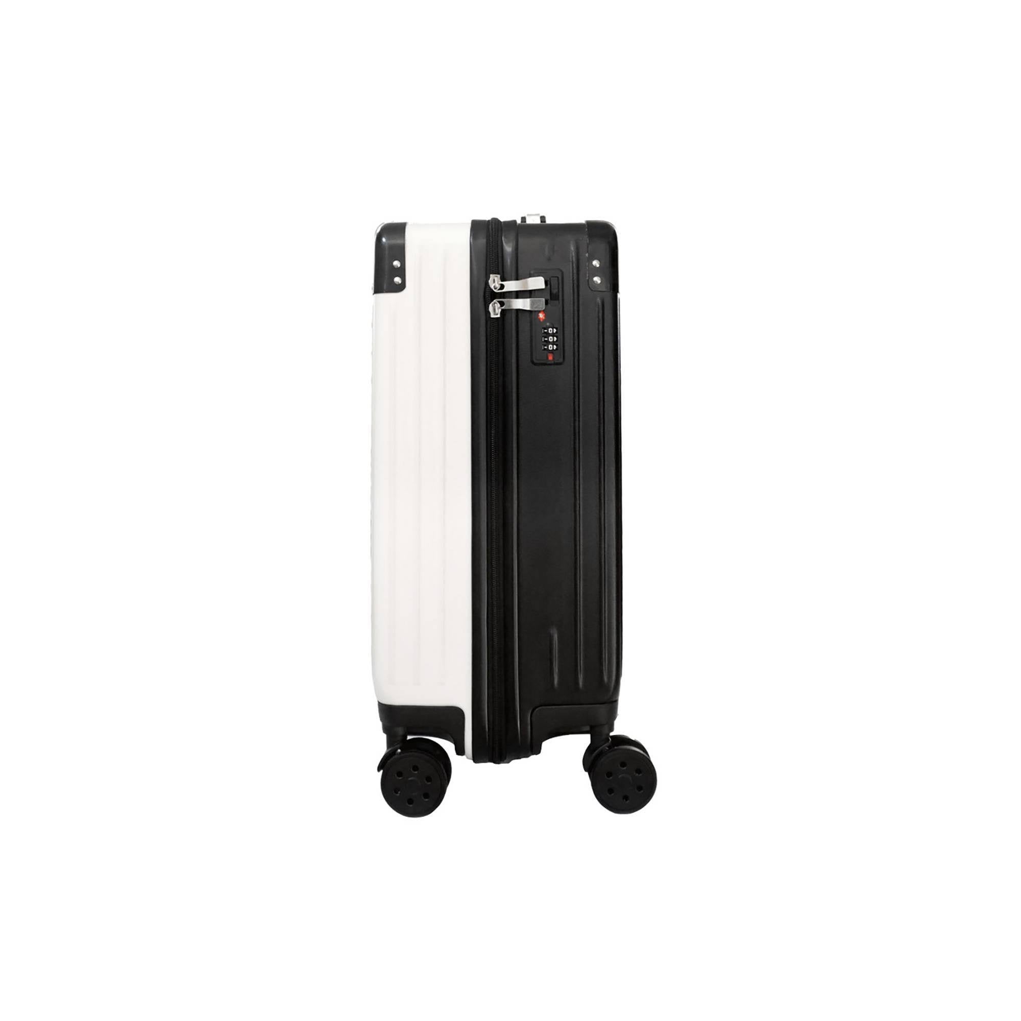 White Carry on Suitcase Y9006