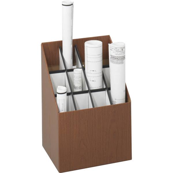 Upright Roll File, 12 Compartments, Plastic S76671