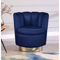Navy Velvet Swivel Barrel Chair L936