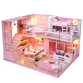 Pink Wooden Dollhouse Kit S57509