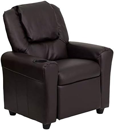 27" Tall Wood Framed Vinyl Kid's Recliner L5384